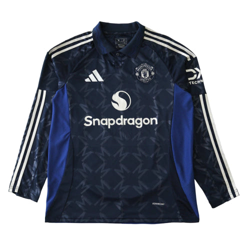 Camisa Manchester United - Manga Longa Rerserva Away II 24/25 Torcedor Puma Masculina - Azul