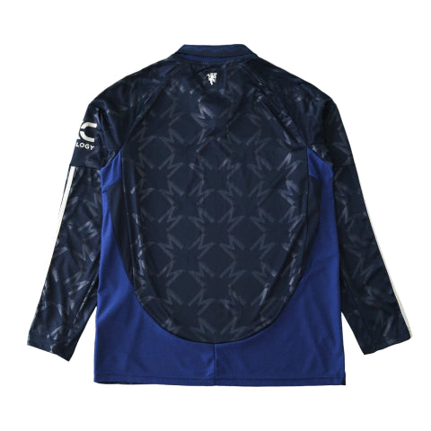 Camisa Manchester United - Manga Longa Rerserva Away II 24/25 Torcedor Puma Masculina - Azul