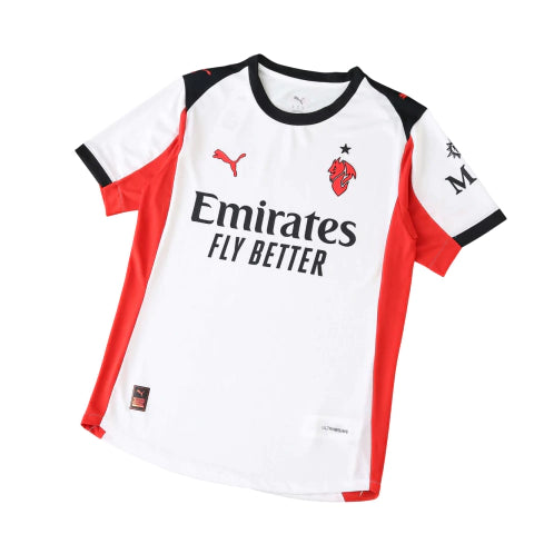 Camisa Milan Reserva 2025/26 Jogador Masculina - Branco