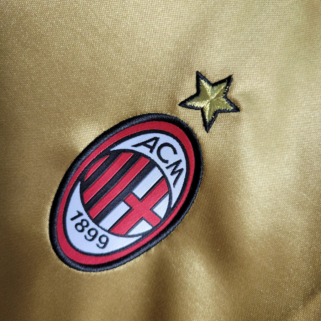 Camisa Milan Retrô Terceira Third III 13/14 Torcedor Masculina - Dourado