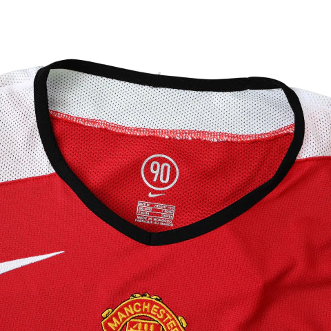 Camisa Manchester United Retrô Titular Home 04/05 Torcedor Masculina - Vermelho