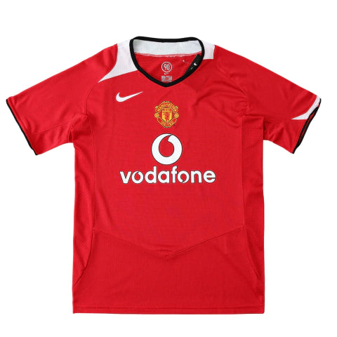 Camisa Manchester United Retrô Titular Home 04/05 Torcedor Masculina - Vermelho