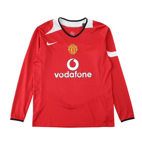Camisa Retrô Manga Longa Manchester United 04/05 Torcedor Nike Masculina - Vermelho