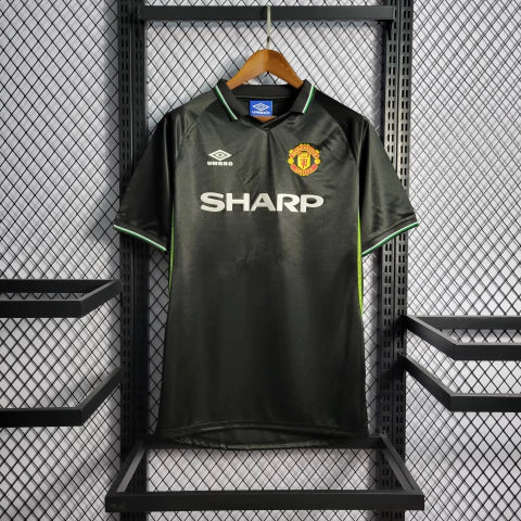 Camisa Manchester United Home Retrô 98/99 Torcedor Masculina - Preto