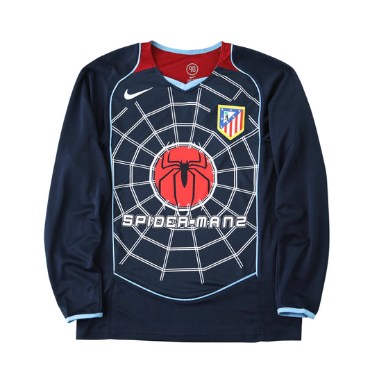Camisa Retrô Manga Longa Atlético de Madrid Reserva Away II 04/05 Torcedor Masculina - Homem aranha
