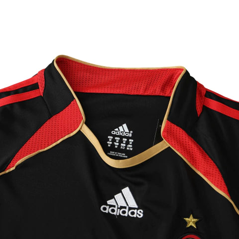 Camisa Milan Retrô Terceria Third III 06/07 Torcedor Adidas Masculina - Preto