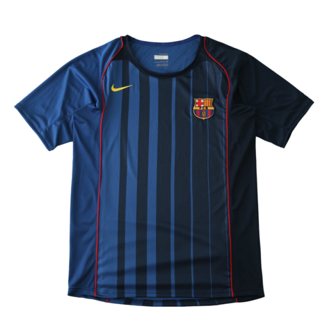 Camisa Barcelona Retrô Reserva Away II 03/04 Torcedor Masculina - Azul
