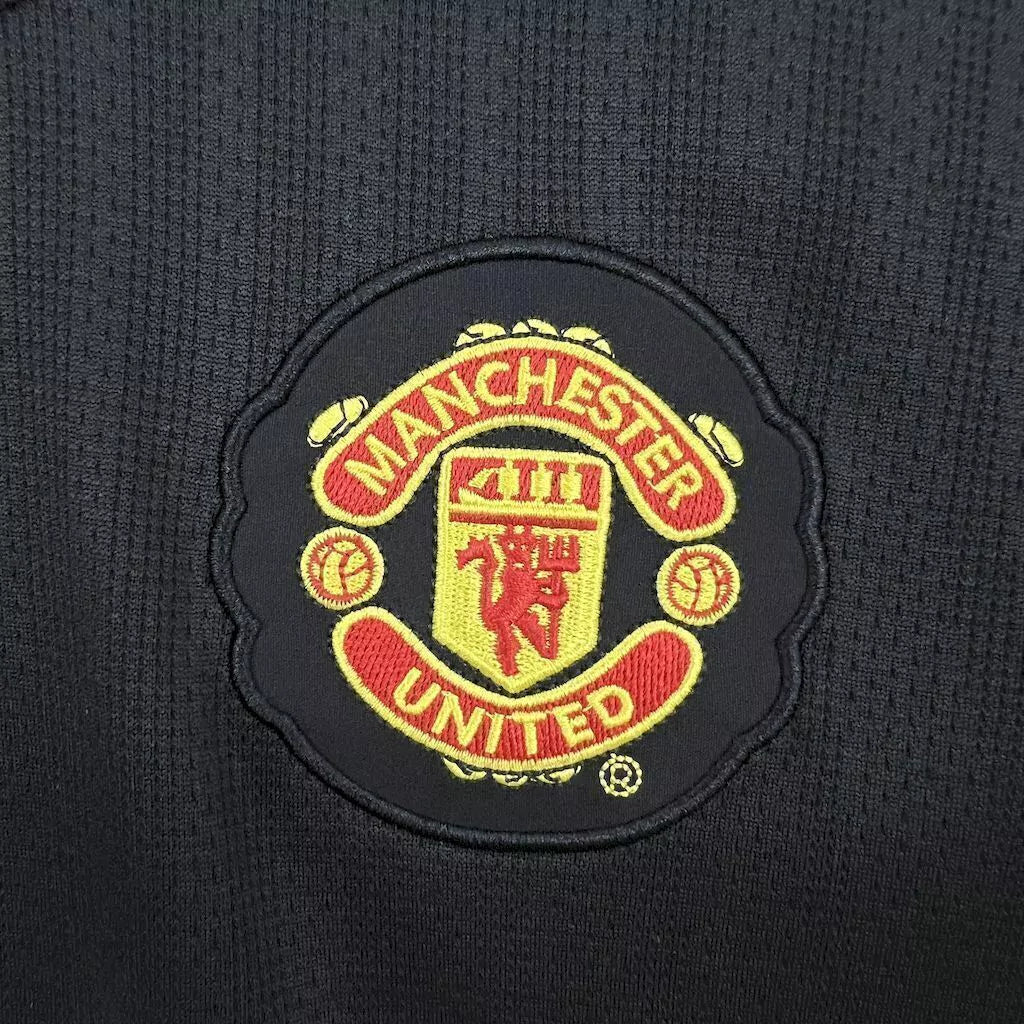 Camisa Manchester United Terceira Third III Retrô 07/08 Torcedor Masculina - Preto