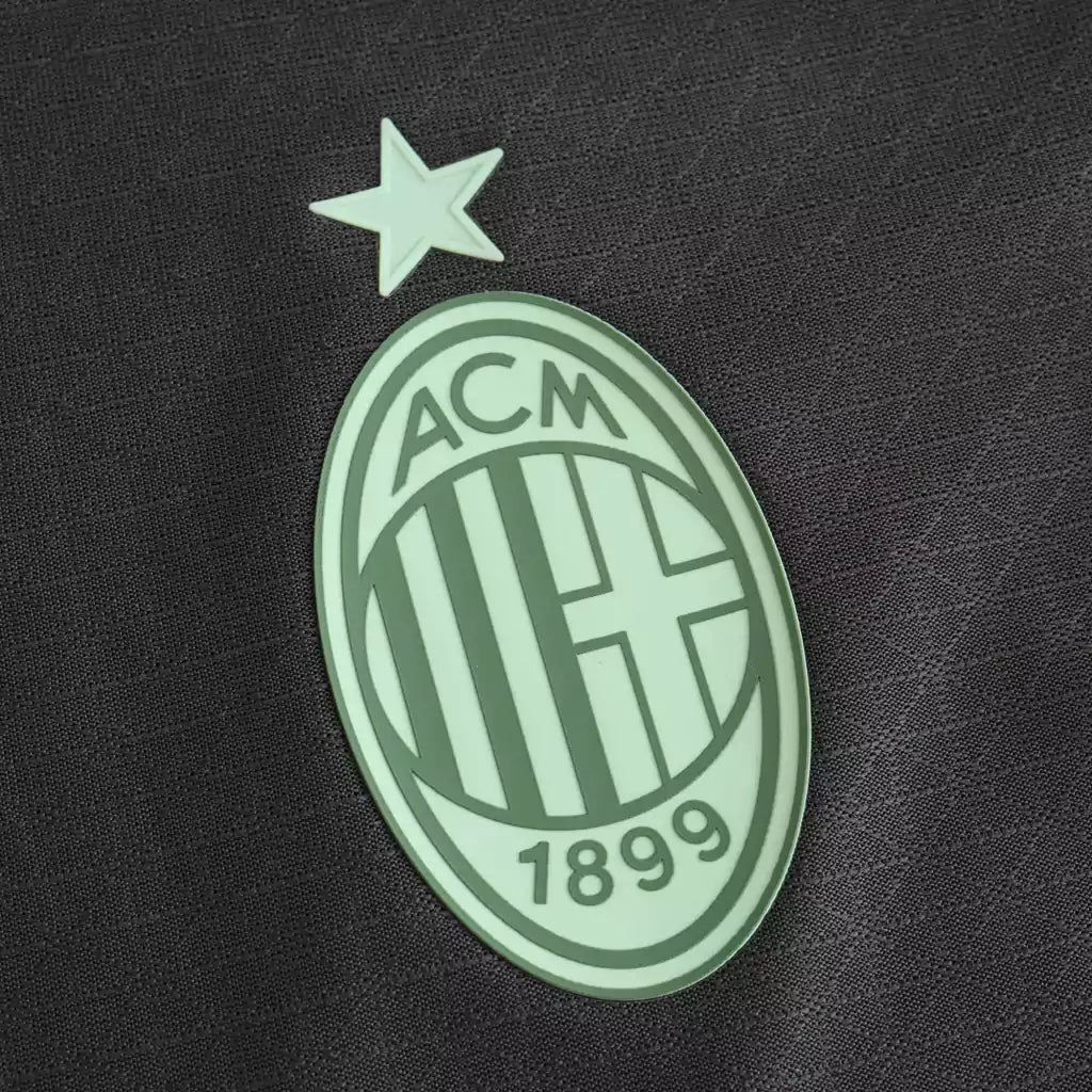 Camisa Milan Third Terceira III 24/25 Torcedor Masculino - Preto e Verde