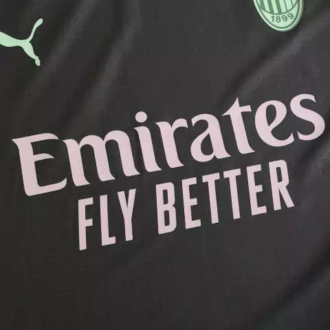 Camisa Milan Third Terceira III 24/25 Torcedor Masculino - Preto e Verde