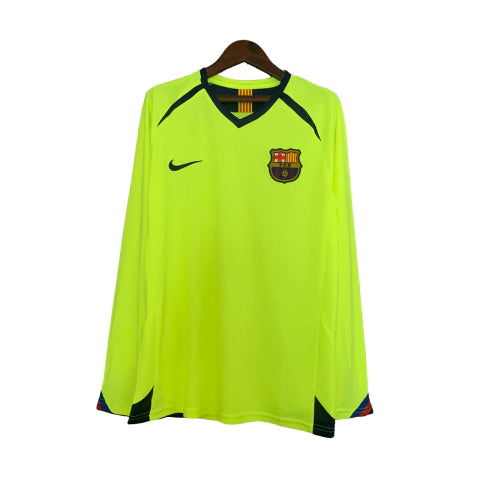Camisa Retrô Manga Longa Barcelona Away 05/06 Torcedor Masculina