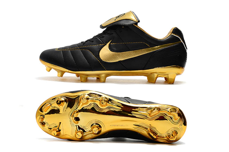Chuteira Nike Tiempo Legend 7 R10 Elite - Preto + Dourado