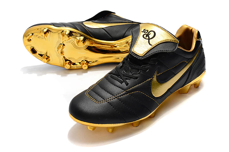 Chuteira Nike Tiempo Legend 7 R10 Elite - Preto + Dourado