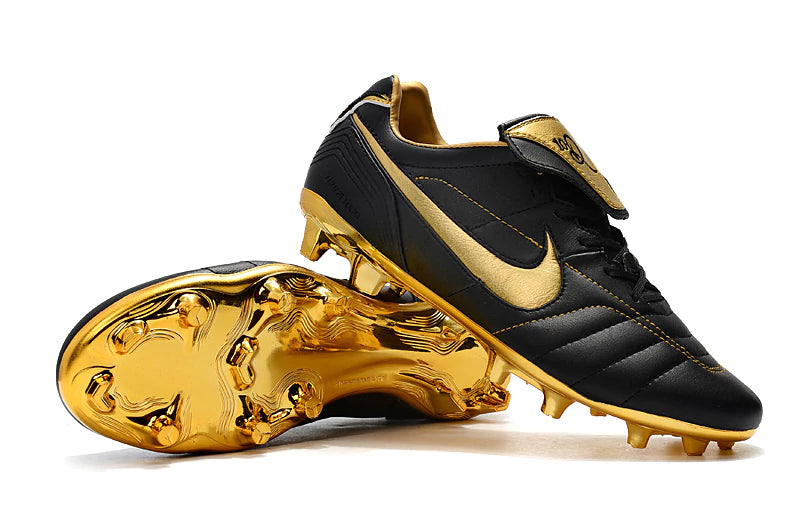 Chuteira Nike Tiempo Legend 7 R10 Elite - Preto + Dourado