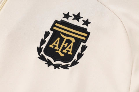 Argentina Conjunto de Treino - Agasalho 24/25 Masculina - Bege