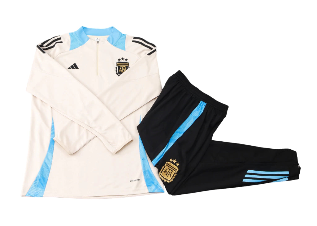 Argentina Conjunto de Treino - Agasalho 24/25 Masculina - Bege