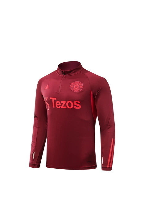 Manchester United - Conjunto de Treino - Agasalho 23/24 Masculina - Vermelho