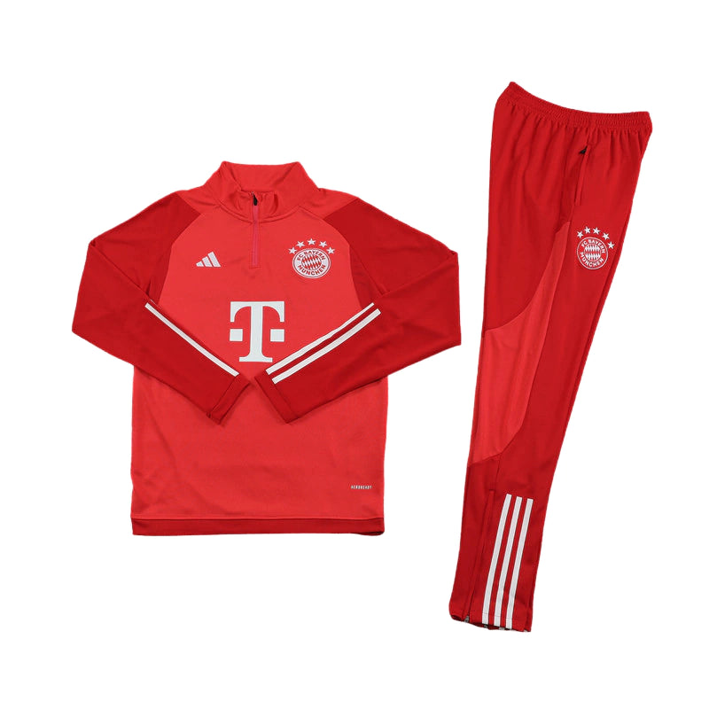 Bayern de Munichen - Conjunto de Treino - Agasalho 23/24 Masculina - Vermelho