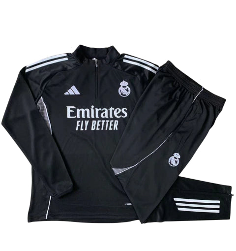Real Madrid - Conjunto de Treino - Agasalho 25/26 Masculina - Preto