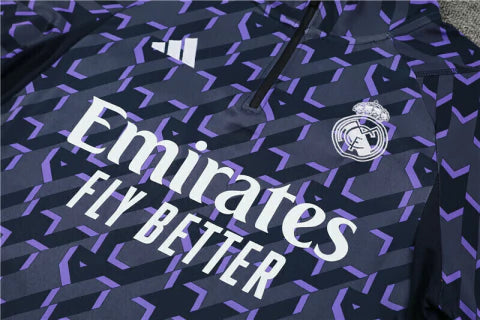 Real Madrid Conjunto de Treino - Agasalho 23/24 Masculina - Azul