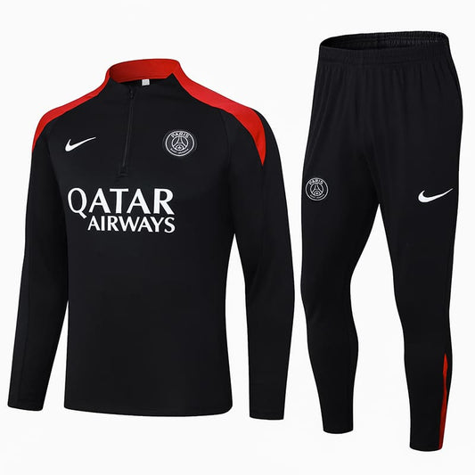 Conjunto Agasalho PSG Treino 2024/25 - Preto