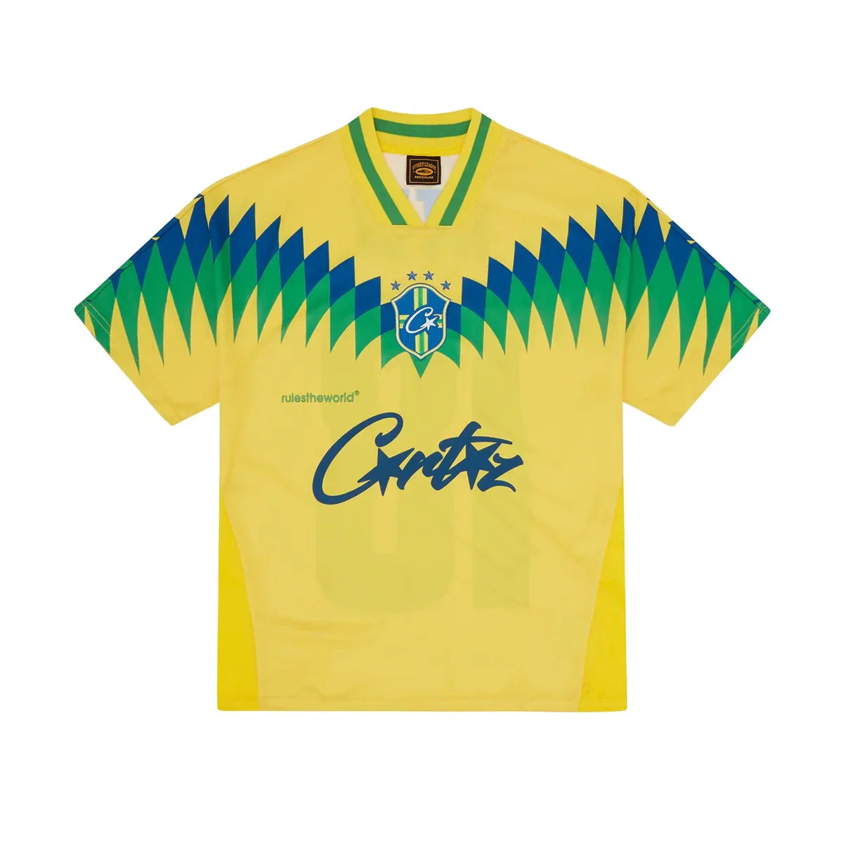 Camisa Corteiz Futebol Brasil Amarela