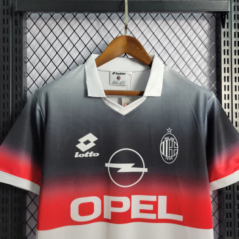 Camisa Milan Retrô Reserva Away II 95/96 Torcedor Masculina - Branco