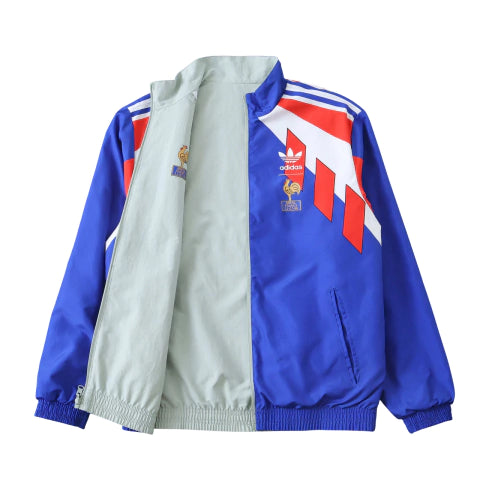 Jaqueta retrô França 1986 dupla face - azul