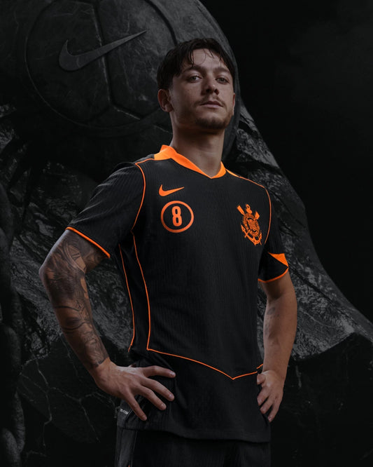 Camisa Corinthians Jogador Terceira Total 90 25/26 Masculina - Preto