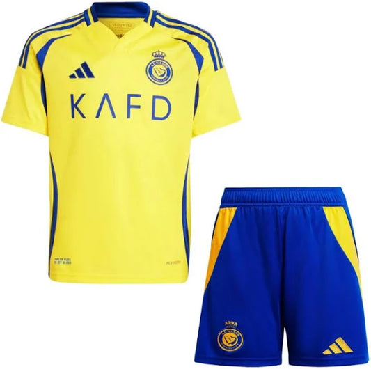 Kit Infantil CR7 - Al Nassr Cristiano Ronaldo 7 - 2025 - Amarelo