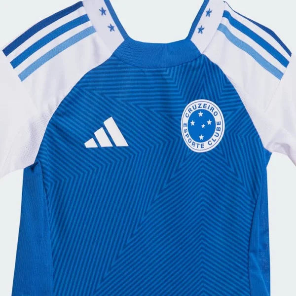 Kit Infantil Cruzeiro Titular 2025/26 - Adidas Torcedor - Azul