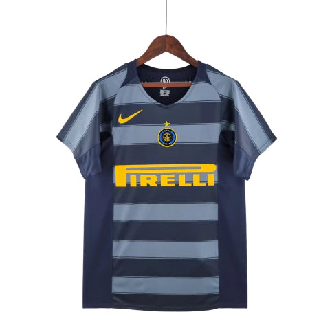 Camisa Inter de Milão Retrô Terceira Third III 04/05 Torcedor Masculina - Cinza