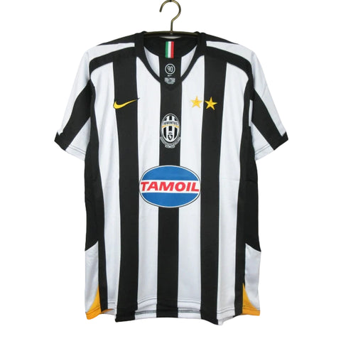 Camisa Juventus Retrô Titular Home I 05/06 Torcedor Nike Masculina - Branco e Preto
